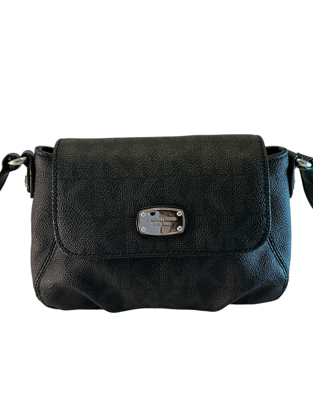 MICHAEL KORS Jet Set Signature Small Purse Crossbody Bag Black with Logo